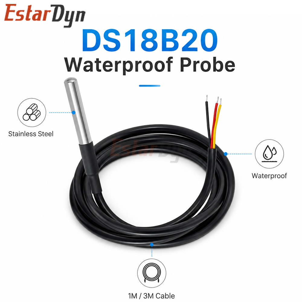 Ds18B20 - Estardyn DS18B20 Waterproof Digital Temperature Sensor