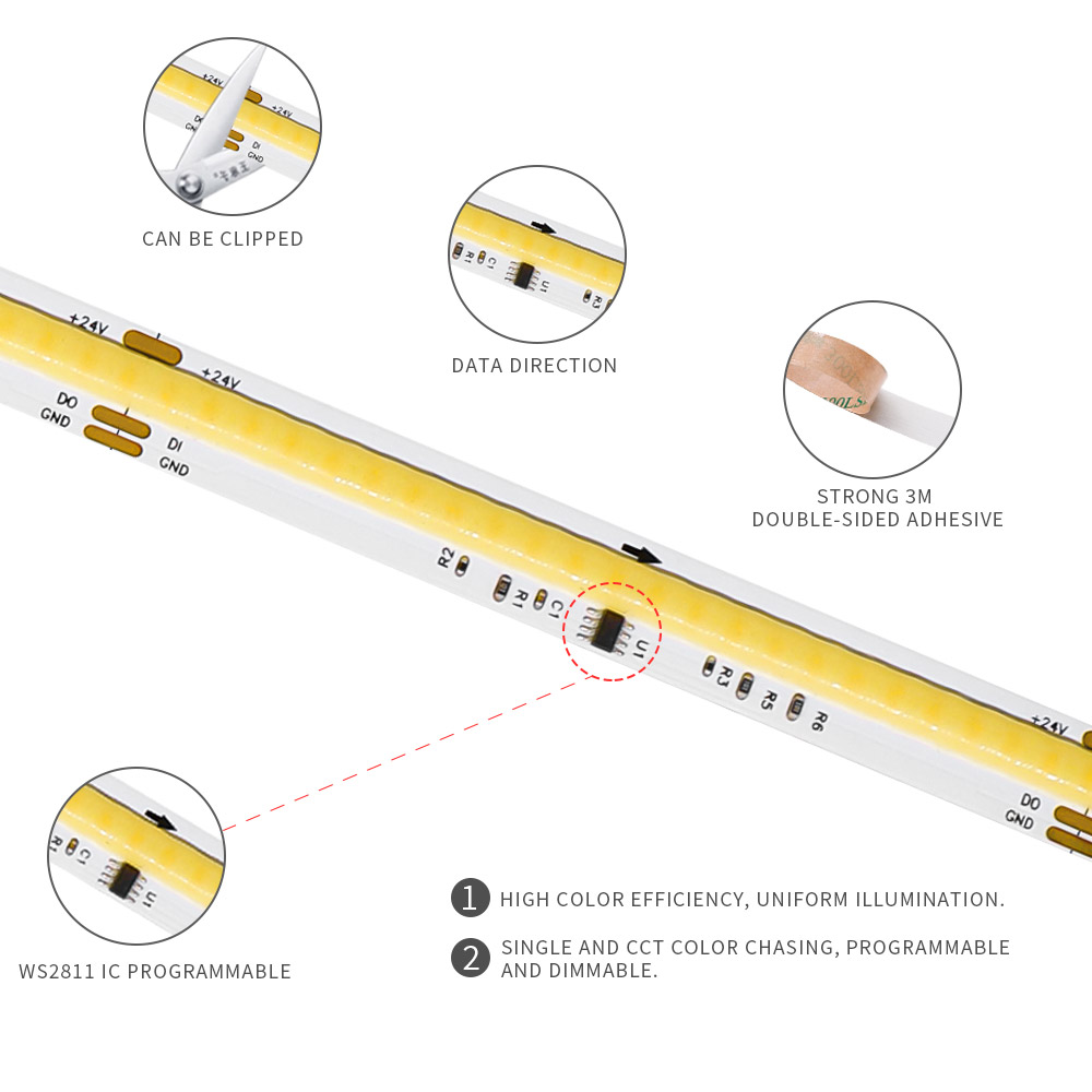 COB SPI WS2811 IC CCT LED Stri - Neopixel review and price