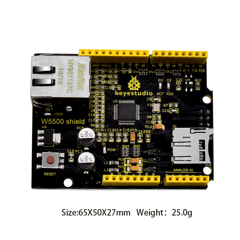 Keyestudio W5500 Ethernet Shie - Ethernet W5500 review and price