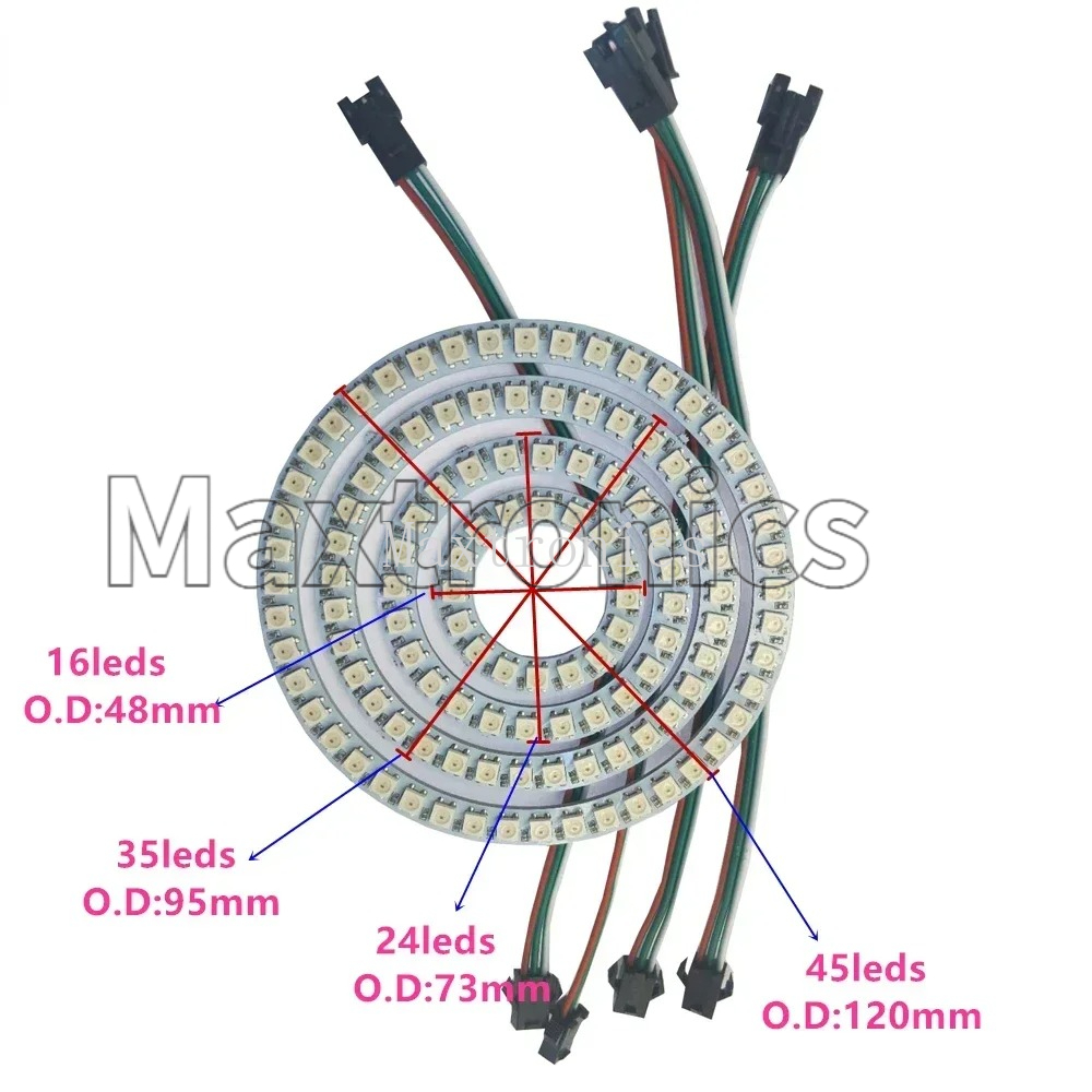 WS2812B FCOB RGB Led Ring 18/3 - Ws2812B review and price